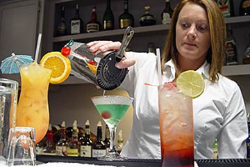 At The Bartending School students learn the complete art and business of bartending including: traditional and modern drink recipes, electronic and computerized cash register operation, opening, closing and inventory procedures, laws pertaining to bar operations in Arkansas as well as the hands-on business of mixing and serving cocktails.